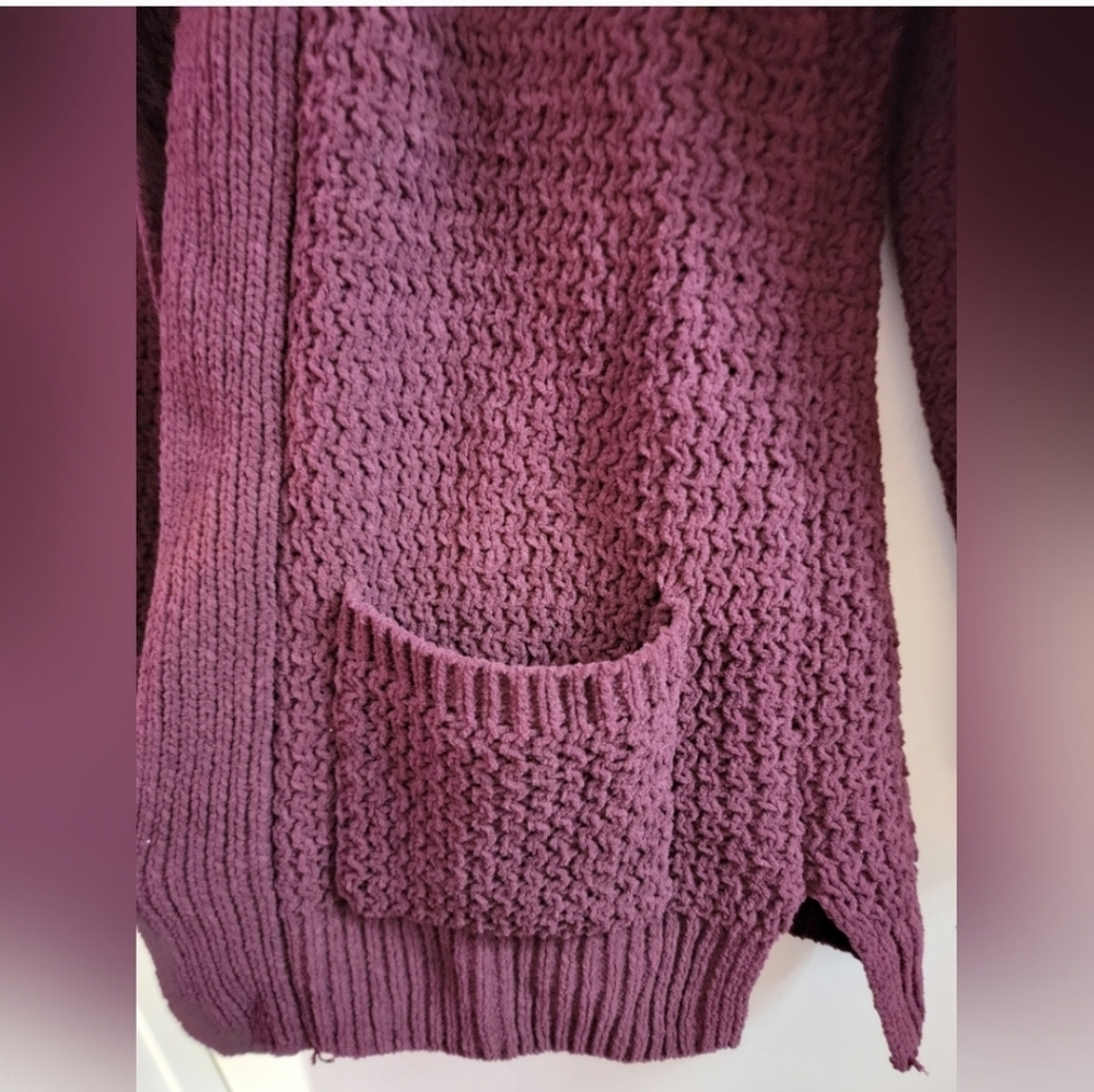 SO Women's Burgandy Soft Cardigan Sweater - Picture 3 of 5